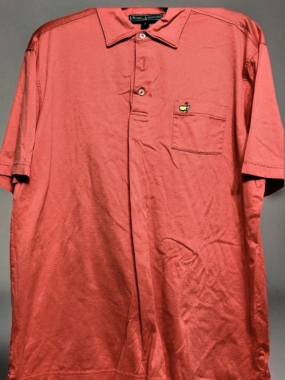 Men's Masters Collection Pima Cotton Polo Shirt L Salmon